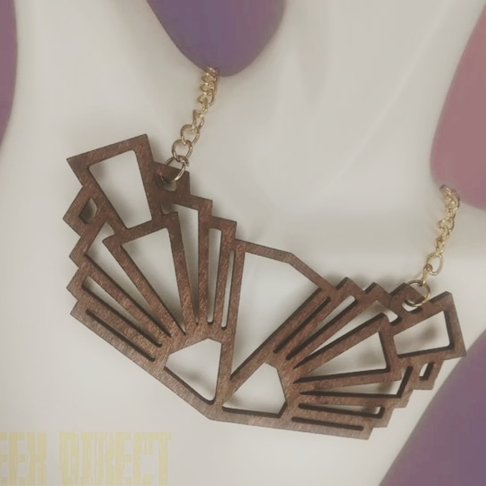 WOOD CONE NECKLACE - TEEK DIRECT